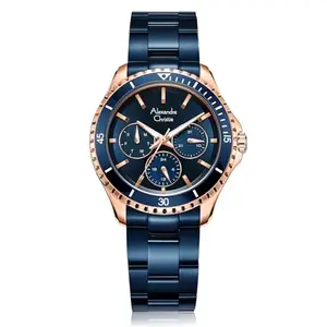 Alexandre Christie AC 2A54 BFB Multifunction Watch for Women - Blue(Stainless Steel Case and Band, Quartz Movement, Blue Strap and Dial)