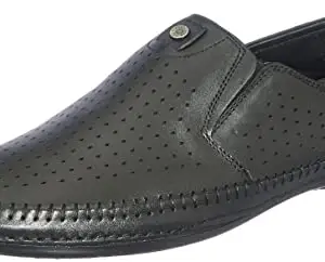 Lee Cooper Men's LC4385E Leather Formal Slip on Shoes_Black_8UK