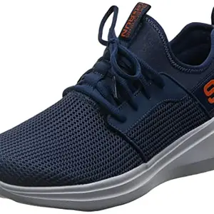 Skechers Go Run Fast-Valor Navy Blue/Orange/White Running Shoes - 11 UK (46 EU) (12 US) (55103-NVOR)