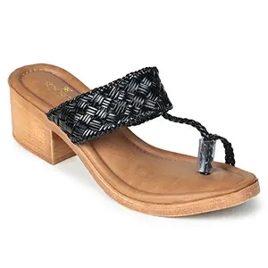 Liberty womens EMERY-1 Black Sandal - 5 UK (EMERY-1)
