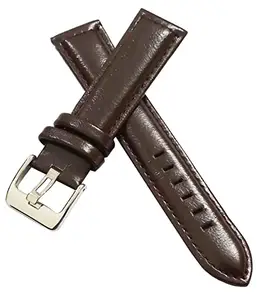 Ewatchaccessories 20mm Genuine Leather Watch Band Strap Fits U600 S041341 HST SKYHAWK AT Brown With Brown Stich Pin Buckle-1