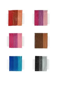 Glitter Bobby Pins Set, 24 Pieces, Gradient Colour Pack, Strong Grip Hair Clips for Styling, Available in Red, Pink, Fuchsia, Brown, Blue, Black