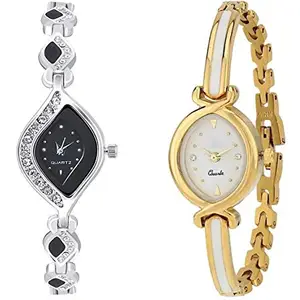 RPS FASHION WITH DEVICE OF R Analog Multi Color Combo Pack of 2 Bangle Watch for Women and Girls