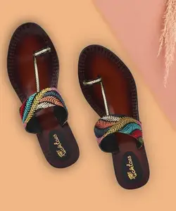 Picktoes PT-544 Women's Black Synthetic Leather Casual Heel Sandal