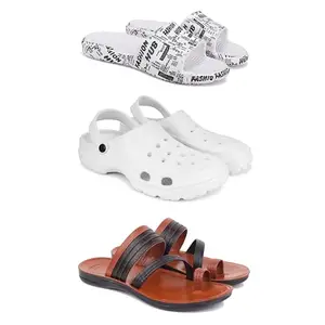 DRACKFOOT Men's Sandals | Lightweight Wear| Stylish & Easy to Wear For Men'S GR-SAN-(3-COMBO)-3104-3122-3151-10