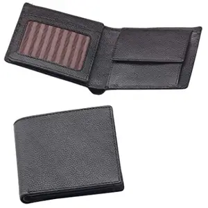 ECO WORLD CRAFT Pure Leather Wallet for Men (Colour:Black)