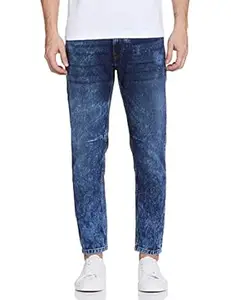 The Indian Garage Co Men Carrot Fit Solid Mid-Rise Stretchable Jeans