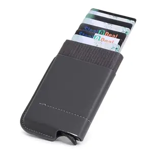 Stealodeal Grey Automatic Pop-Up RFID Protection ATM/Credit/Debit Card Holder for Men & Women
