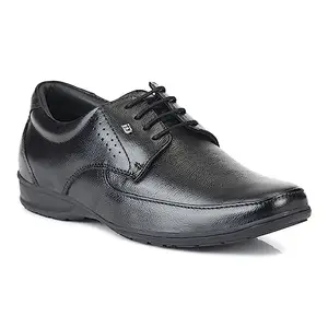 ID Men's Black Lace Up Leather Formal Shoes