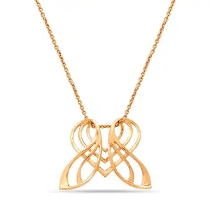 Mia by Tanishq Butterfly Symphony Cupid Edit 14 kt Gold Pendant