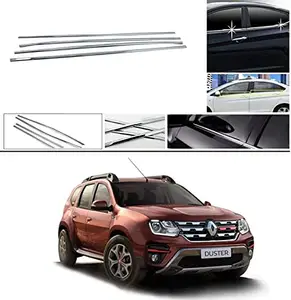 DS ENTERPRISE Lower Window Garnish Chrome for Renault Duster - Chrome Colour (Pack of 4)