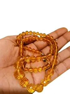 Stone GEMS Gallery सुनेला स्टोन नेकलस हार 7Mm-12Mm Diamond Cuts Extremely Rare Sunehla Necklace with Clasp for 13Th Anniversary November Birthstone Transparent Citrine Necklace Original Certified