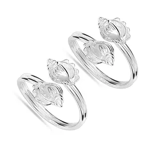 Amazon Brand - Anarva Women's Shell Design Toe-Ring in 925 Sterling Silver BIS Hallmarked