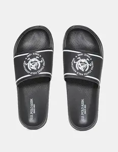 U.S. POLO ASSN. ZANE 4.0 BLK Men Black Sliders -(UK10)(US11)(2FD24346Z01)