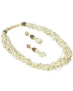 Latest Stylish Stone Studded Jewellery Set for Women |Festive Wedding Party Necklace Earrings|JS_294|