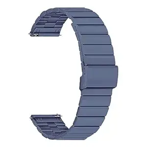 ACM Watch Strap Stainless Steel Metal 20mm compatible with Skagen Falster 2 Smartwatch Adjustable Belt Band Grey
