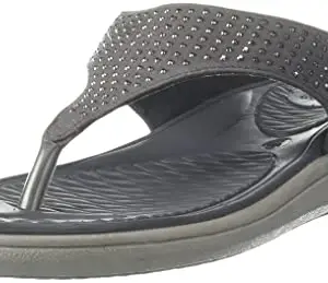 Bata Comfit Bata Women's Blossom Thong Grey Slipper-5 Kids UK (5712488)