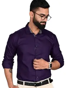 Pinkmint Men's Solid Shirt | Soft Cotton Blend | Casual Shirt | Plain | Full Sleeve - Regular Fit (Combo Pack of 3 | Available in Plus Size)