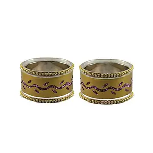 Vidhya Kangan Golden Stone Stud Brass Bangle ban9295-2.9