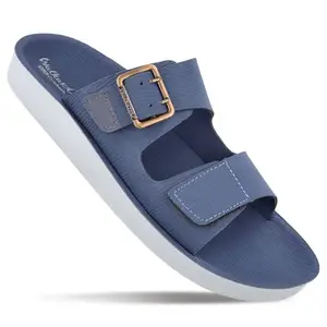 WALKAROO Men's Fashion Sandal with Cushion Sole, Buckle Straps - WGR53153 Blue