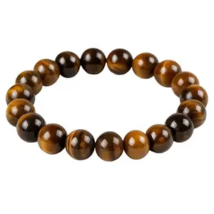 Natural Tiger's Eye Stone Bracelet, 10mm Beads, Handcrafted Gemstone Jewellery