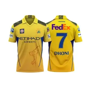 CSK Jersey 2025/2026 Dhoni 7 Jersey for Men(Medium 38) Multicolour