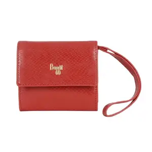 Baggit Women Red Wallet Small Size | Ladies Stylish Purse Bag | Credit Card Money Holder
