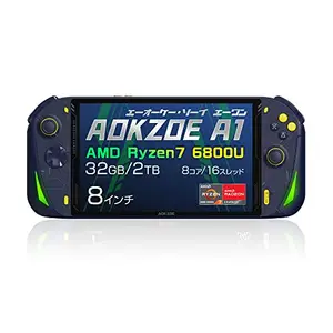 AOKZOE A1 [CPU AMD Ryzen 7 6800U] 8 Inches PC Win 11 OS Mini Handheld Video Game Console Laptop Tablet PC 65Wh,17100 mAh Battery (32GB+2TB SSD)