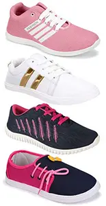 Shoefly Shoefly Multicolor (5054-765-11028-5026) Women's Casual Sports Running Shoes 7 UK (Set of 4 Pair)
