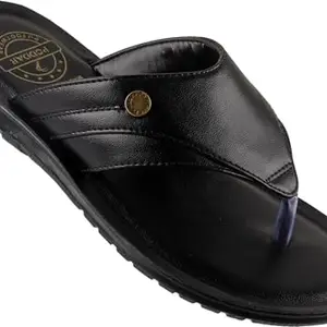 Men's Stylish Rexine Slipper With Cushioned Footbed For All Day Comfort - Durable, Comfortable and Versatile Footwear for Casual & Formal Occasions | Soft, Stylish