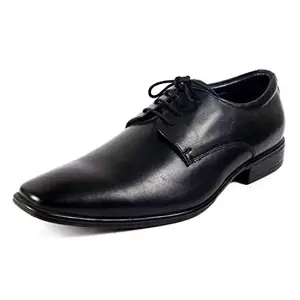 HITZ Men's Black Leather Lace up Formal Shoes - 9