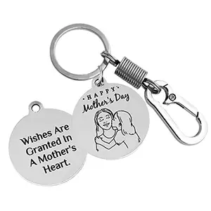 BAMALI Customize Personalize Black Laser Engraved Keychain for Mother’s Day Birthday Gifts for Sister Daughter Special Mom Bhabhi Aunt Sister Lovers (Round Shape Measuring 35 MM Diameter)