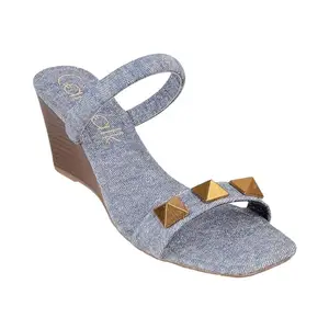 Catwalk Women Stylised Platforms Slip-On 10536 (Blue-5)