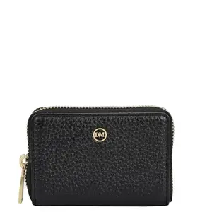 Da Milano 6 Slots Leather Card Holder for Men & Women - Black (CA-10070C)