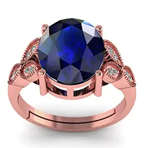 LMDLACHAMA LMDLACHAMA 9.25 Ratti 8.50 Carat Natural Blue Sapphire Gemstone Wedding Rose Gold Ring For Women's