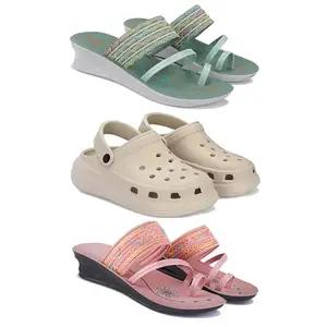 Women's Comfortable Sandal,Casual Lightweight Sandal for Everyday Wear | (COMBO-3)-1948-OO1-1950-8-EURO-39