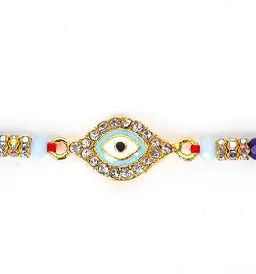 JAICRAFTPUR Evil Eye Rakhi For Brother, Bhaiya And Siblings for Raksha Bandhan (JRGLOP24)