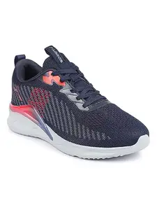 ABROS ARISTON-ON Running Sports Shoes Breathable Upper with Phylon Sole Memory Foam Insole Casual Walking & Gym Shoes for Mens(10 Navy/RED)