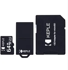 Keple 64GB microSD Card | Compatible with Xiaomi Redmi Y3, 7A, 7, 8A, 6A,6, 6 Pro, S2, Y2, Go; Note 8 Pro, 8, 7 Pro, 7, 7S, 5 Pro; Mi 9 Lite, A3, CC9, CC9e, Play, 8 Lite, A2 Lite, Max 3; Pocophone F1