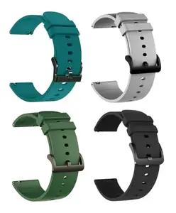 IIK COLLECTION 22mm Silicone Strap for Smart Watches|combo pack of strap Compatible with Noise, Fireboltt, Boat Xtend, Pebble, Boat, Boat Flash, Noise Color fit,Ultra Smart Watch & All Watches