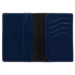 ABYS Genuine Leather Blue Passport Wallet||Card Holder||Travel Wallet for Men and Boys