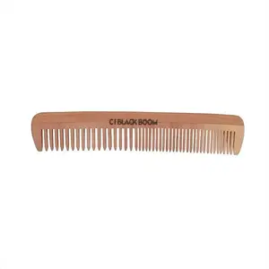 C I Black Boom Neem Wooden Hair Comb Healthy Haircare For Men & Women | Pack Of 2- Co6