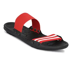 CITY SHOES COLLECTION Men's Red Synthetic Comfortable Slip-On Slipper 8