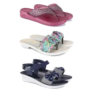 Women's Comfortable Sandal,Casual Lightweight Sandal for Everyday Wear | TBS-(3-COMBO)-1886-1966-1972-6-EURO-37