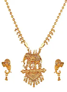 YouBella Fashion Jewellery Gold Plated Bahubali Traditional Necklace set for women with Earrings For Girls/Women