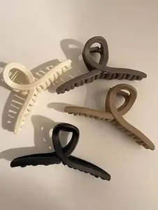 Dunlin, Matte Twist Hair Claw | Trendy Hair Accessory Sculpted Matte Hair Claw | Modern Hair Styling Clip for Thick Hair claw clips (pack of 4)