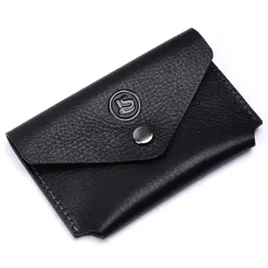 Leather Street Men Wallet Original Leather| Real Leather Men Wallet Open Pocket with Flap Closure 6-8 Credit Card| Currency (Black)