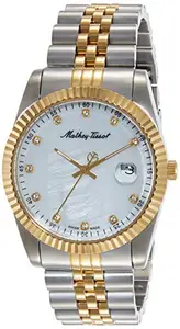 Mathey-Tissot Stainless Steel Swiss Made Analog Mother of Pearl Dial Men Watch - H710Bi, Multi-Color Band