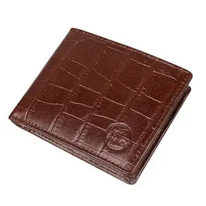 PIRASO Men Casual Genuine Leather Wallet 4107 (Brown)