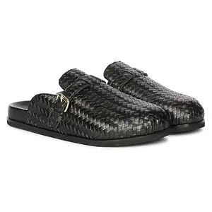 VIVILBLU Women Leather Platform Sandals | Comfortable Stylish Footwear for Casual, Office, Travel and Festive Occasions_Black(Size=5)